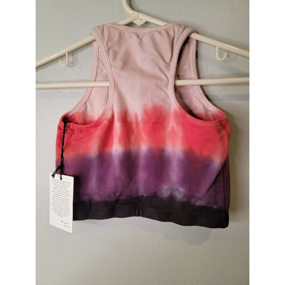 Electric & Rose Size XS Womens Tie Dye Sports Bra Racerback NWT - Picture 4 of 5